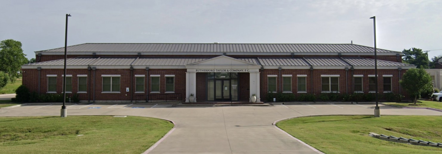 The Rutherford Taylor and Company office building on Joe Ramsey Boulevard in Greenville, Texas
